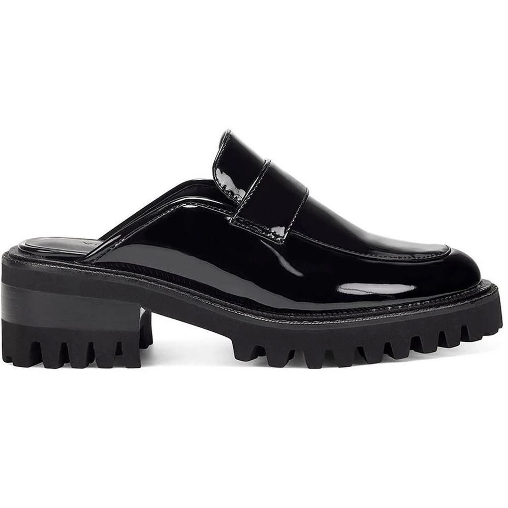 AEROSOLES Reba Black Patent Platform Mules